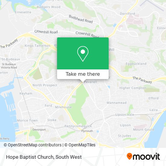 Hope Baptist Church map