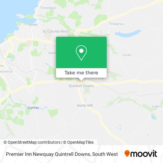 Premier Inn Newquay Quintrell Downs map