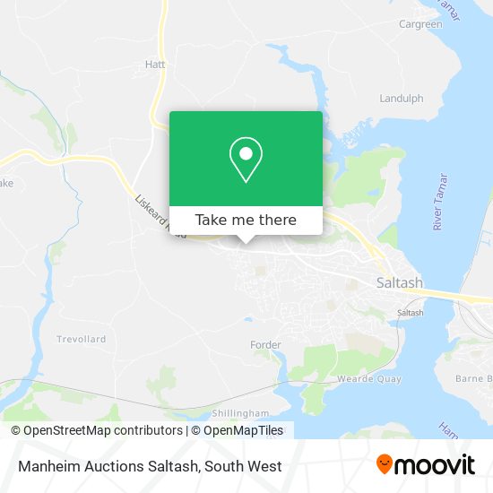 Manheim Auctions Saltash map