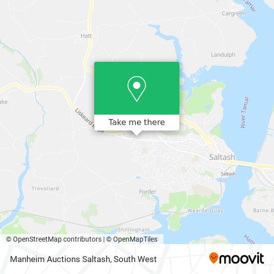 Manheim Auctions Saltash map