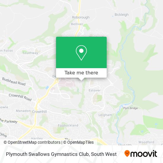 Plymouth Swallows Gymnastics Club map