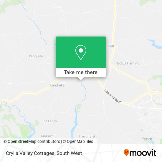 Crylla Valley Cottages map