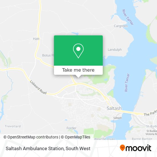 Saltash Ambulance Station map