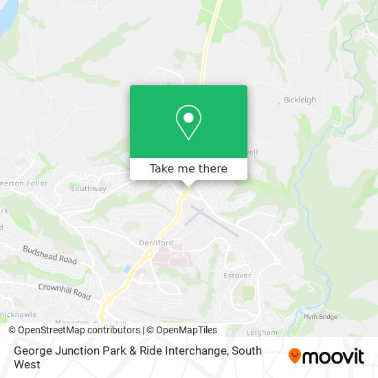 George Junction Park & Ride Interchange map