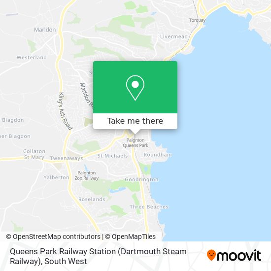 Queens Park Railway Station (Dartmouth Steam Railway) map