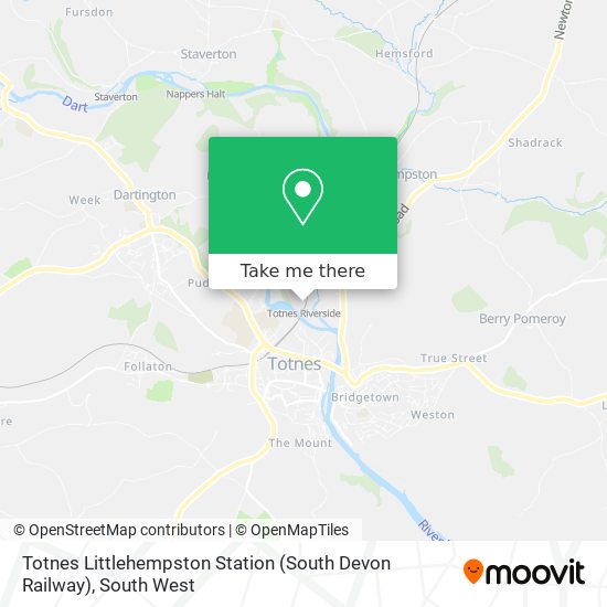 Totnes Littlehempston Station (South Devon Railway) map