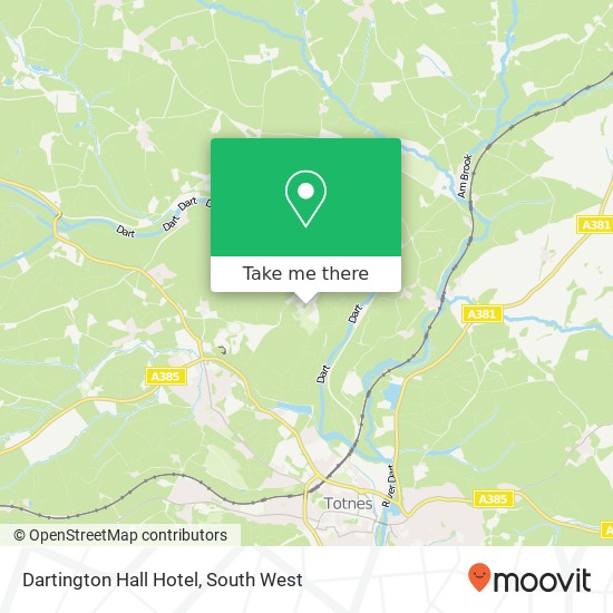 Dartington Hall Hotel map