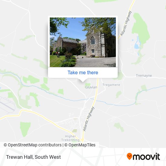 Trewan Hall map