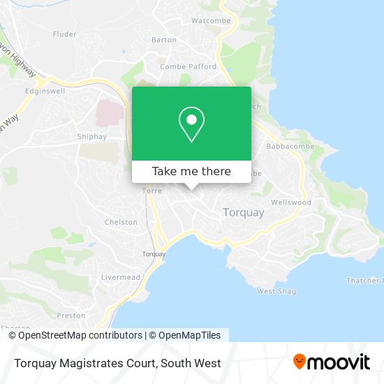 Torquay Magistrates Court map