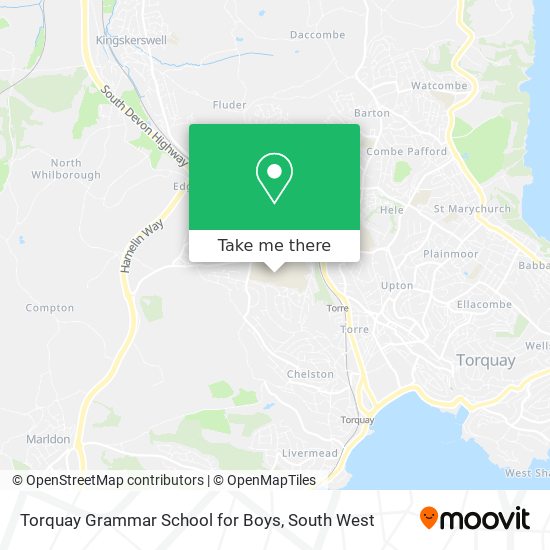 Torquay Grammar School for Boys map