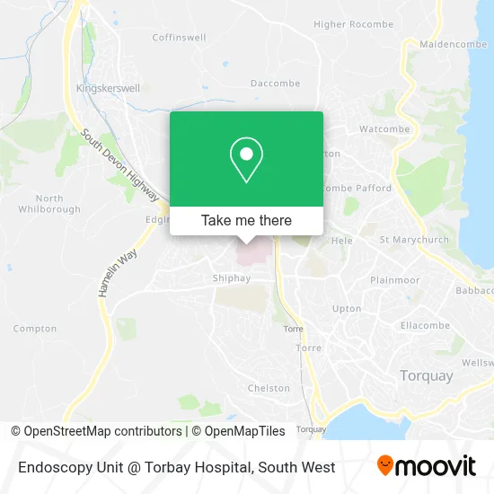 Endoscopy Unit @ Torbay Hospital map