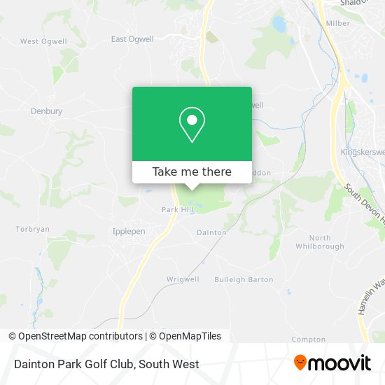 Dainton Park Golf Club map