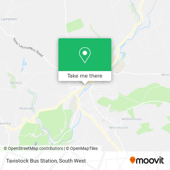 Tavistock Bus Station map