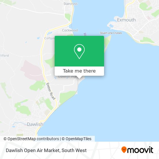 Dawlish Open Air Market map