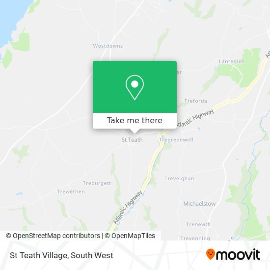 St Teath Village map