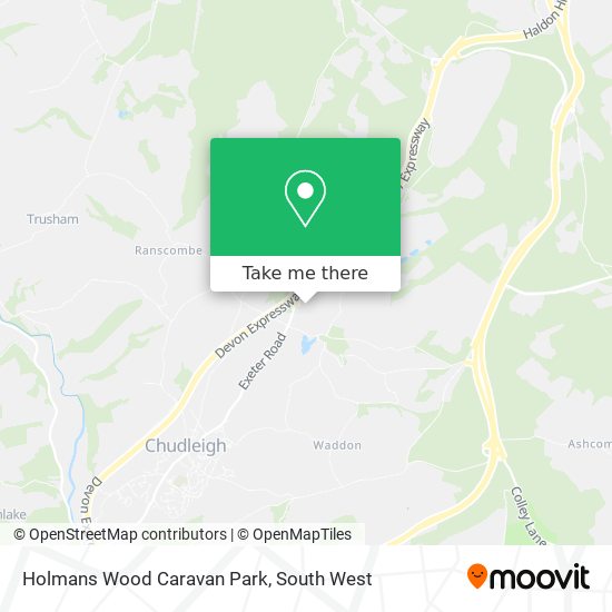 Holmans Wood Caravan Park map
