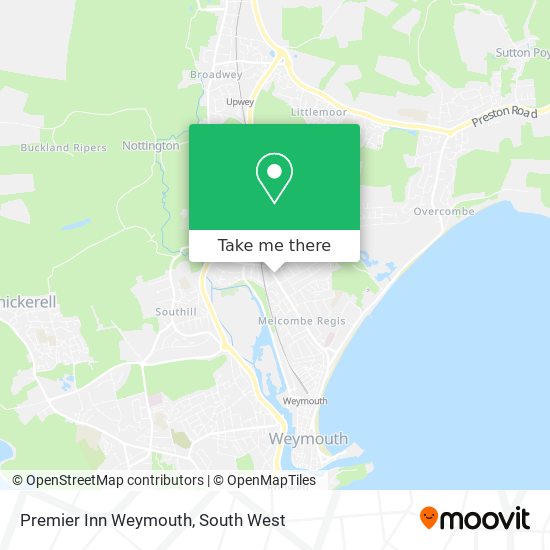 Premier Inn Weymouth map
