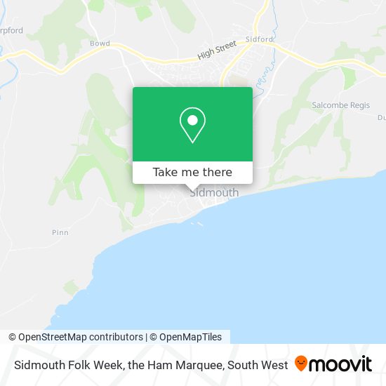 Sidmouth Folk Week, the Ham Marquee map