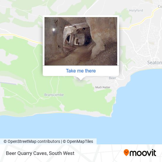 Beer Quarry Caves map