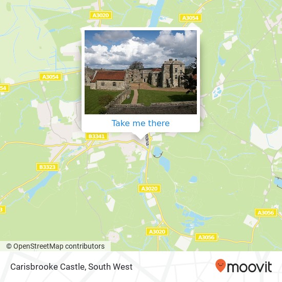 Carisbrooke Castle map