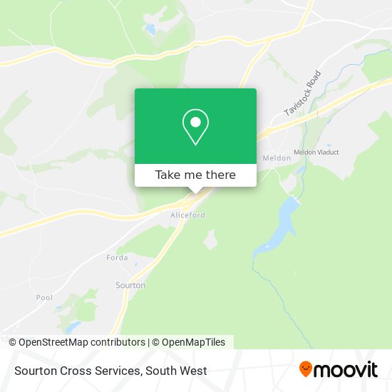 Sourton Cross Services map