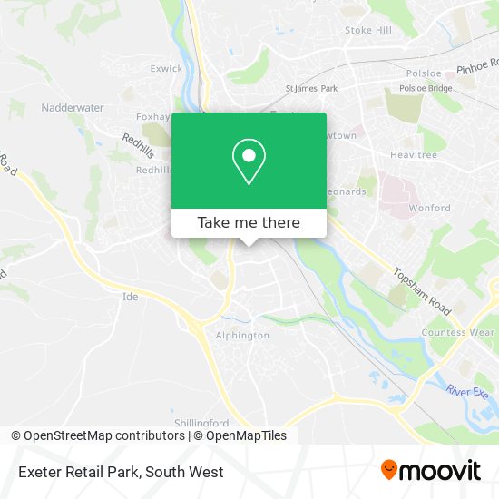 Exeter Retail Park map