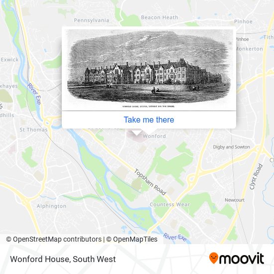 Wonford House map