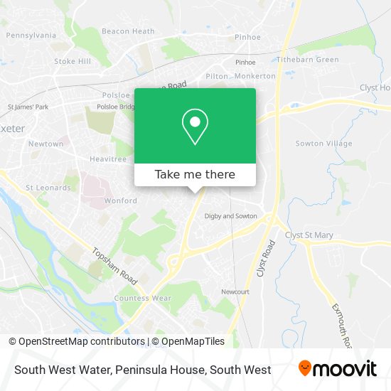 South West Water, Peninsula House map