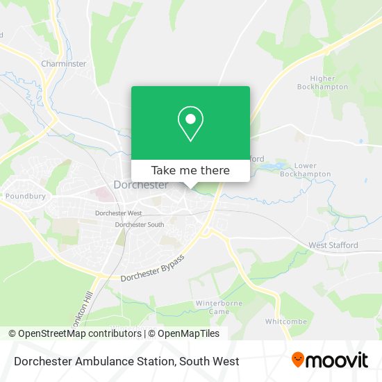 Dorchester Ambulance Station map