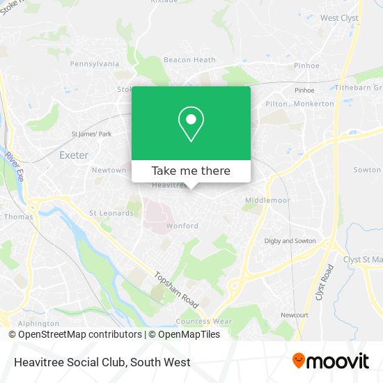 Heavitree Social  Club map