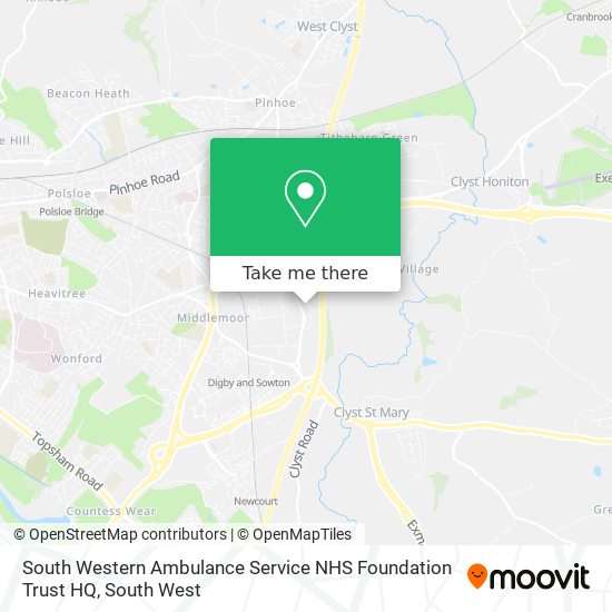 South Western Ambulance Service NHS Foundation Trust HQ map