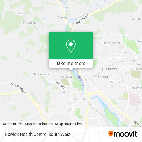 Exwick Health Centre map