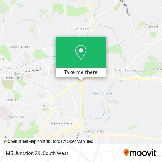 M5 Junction 29 map