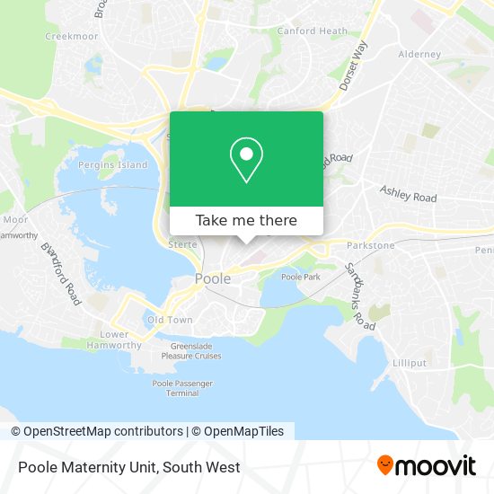 Poole Maternity Unit map