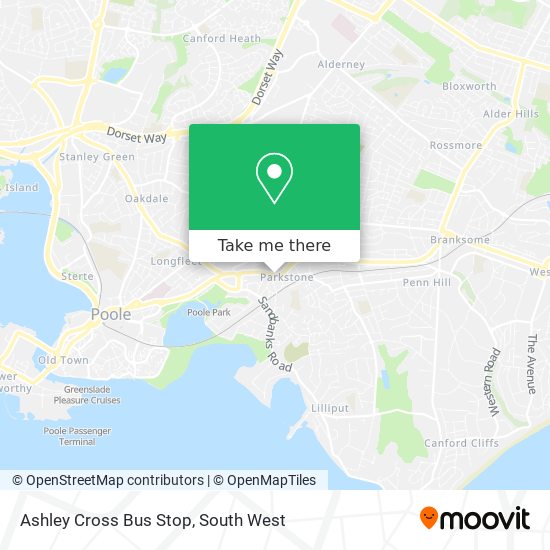 Ashley Cross Bus Stop map