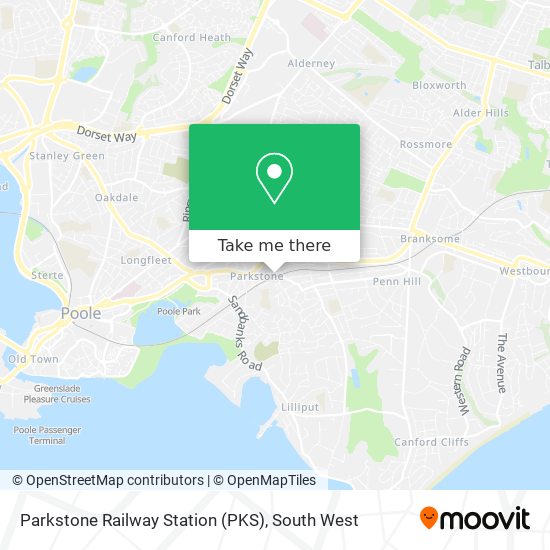 Parkstone Railway Station (PKS) map