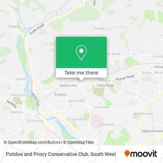 Polsloe and Priory Conservative Club map