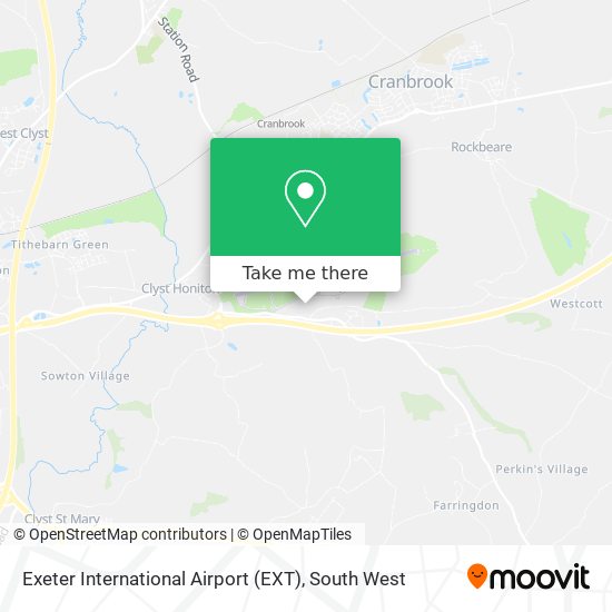 Exeter International Airport (EXT) map