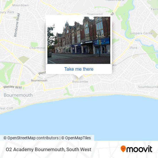O2 Academy Bournemouth map