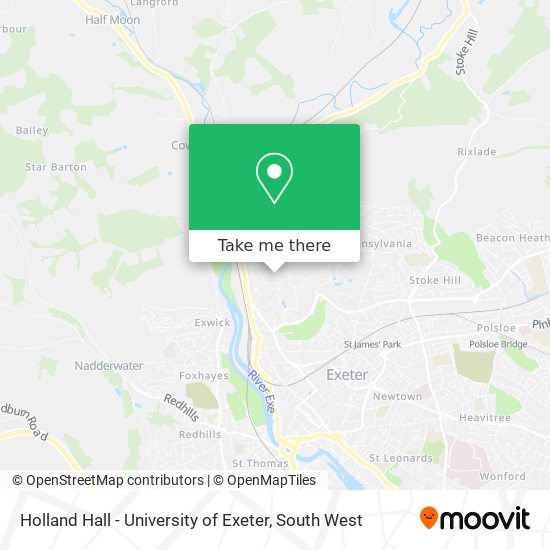 Holland Hall - University of Exeter map
