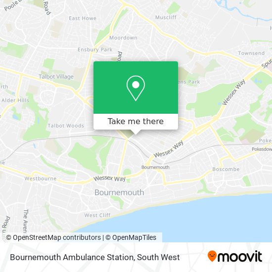 Bournemouth Ambulance Station map