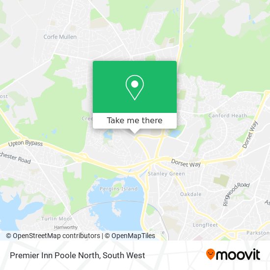 Premier Inn Poole North map