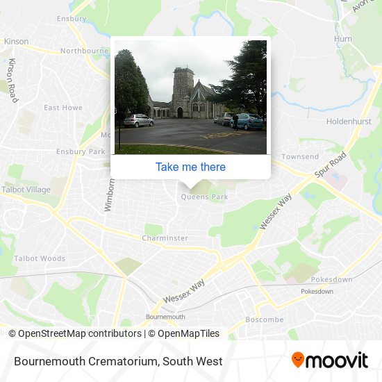 Bournemouth Crematorium map