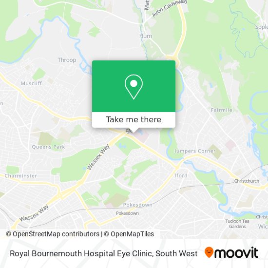 Royal Bournemouth Hospital Eye Clinic map