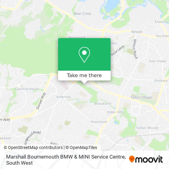 Marshall Bournemouth BMW & MINI Service Centre map