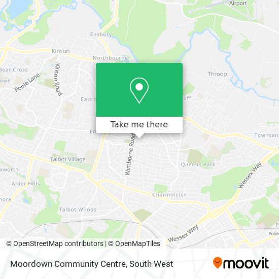 Moordown Community Centre map