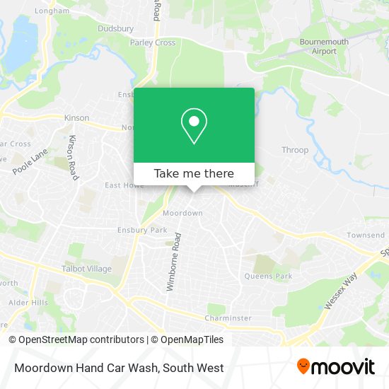 Moordown Hand Car Wash map