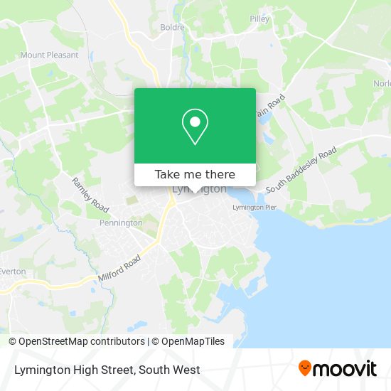 Lymington High Street map