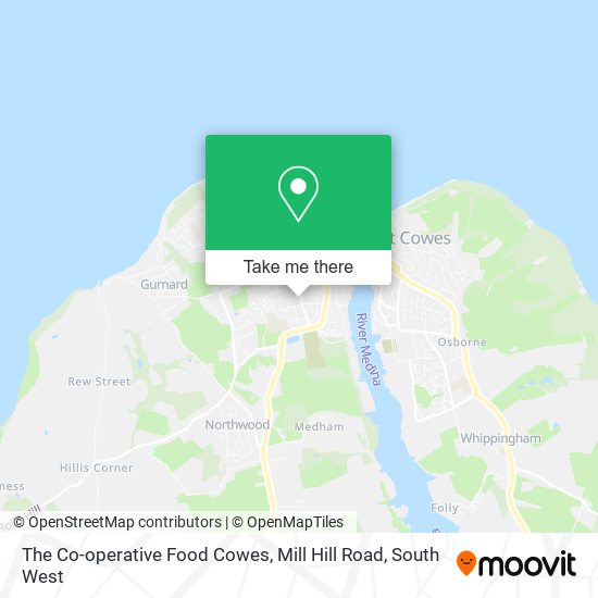 The Co-operative Food Cowes, Mill Hill Road map