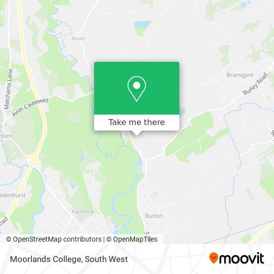 Moorlands College map